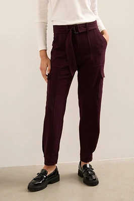 High Waist Fluid Pant With Belt