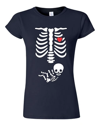 PREGNANT BABY SKELLETON WOMEN\'S T-shirt - Women's Round-neck