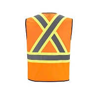 Adult Hi-Vis Zipper Front Safety Vest | T-Shirt Time