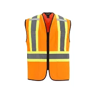 Adult Hi-Vis Zipper Front Safety Vest | T-Shirt Time
