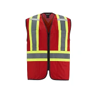 Adult Hi-Vis Zipper Front Safety Vest | T-Shirt Time