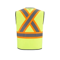 Adult Hi-Vis Zipper Front Safety Vest | T-Shirt Time