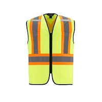 Adult Hi-Vis Zipper Front Safety Vest | T-Shirt Time