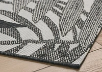 Makaha Outdoor Rug 63x91 Black/Grey