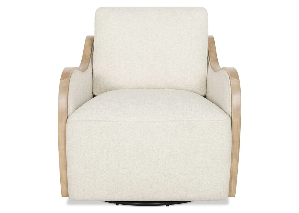 Olivia Swivel Armchair -Mel Ivory