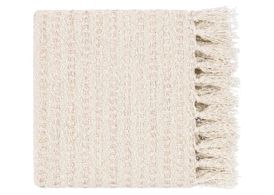 Whitby Throw Ivory/Pink Dust