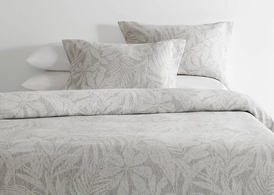 Keya Cotton Duvet Set Queen Lt Grey/I