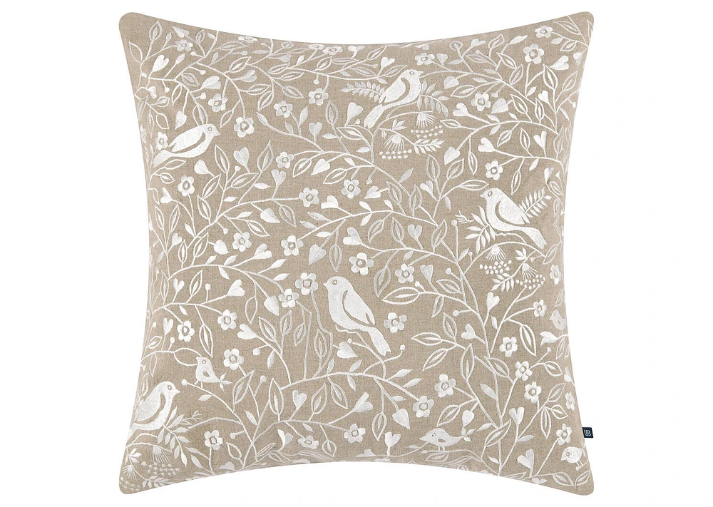Ivy Cotton Embroidered Pillow 20x20 S
