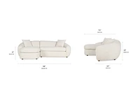 Ellison Sofa Chaise -Luly Ivory, LCF