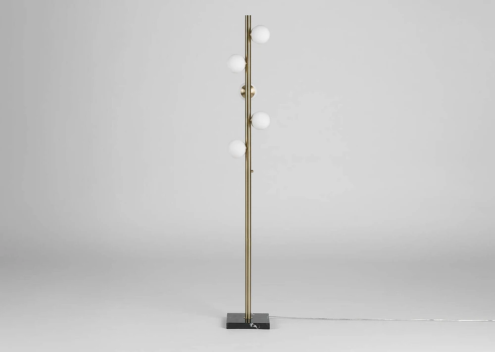 Leary LED Floor Lamp Brass