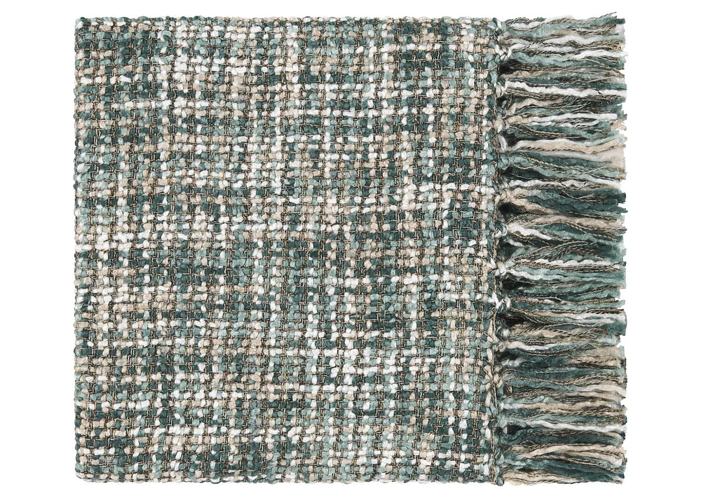 Betina Throw White/Blue/Pond