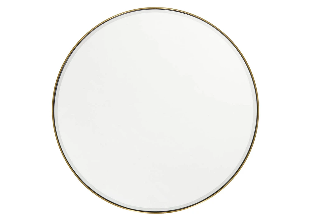 Erika Wall Mirror Round Brass
