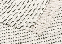 Whitby Throw Ivory/Green