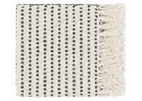 Whitby Throw Ivory/Green