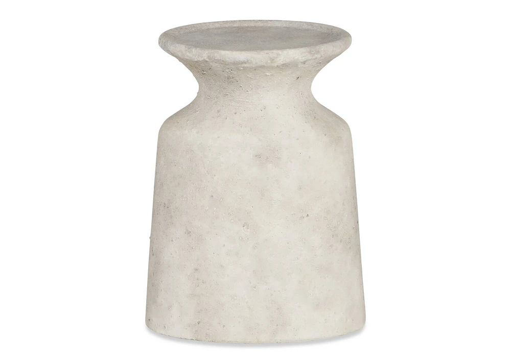 Cillian Candle Holder Short White