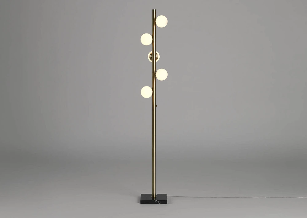 Leary LED Floor Lamp Brass