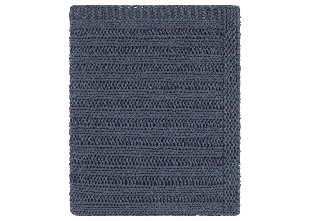 Emmons Cotton Throw Blue