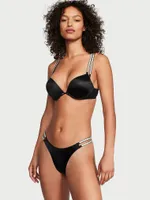 Bombshell Add-2-Cups Faux Leather Push-Up Bra