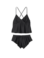 Satin Open-Back Cami & Shorts Set