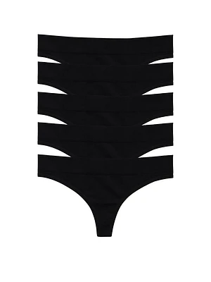 5-Pack Regular Rise Thong Panties