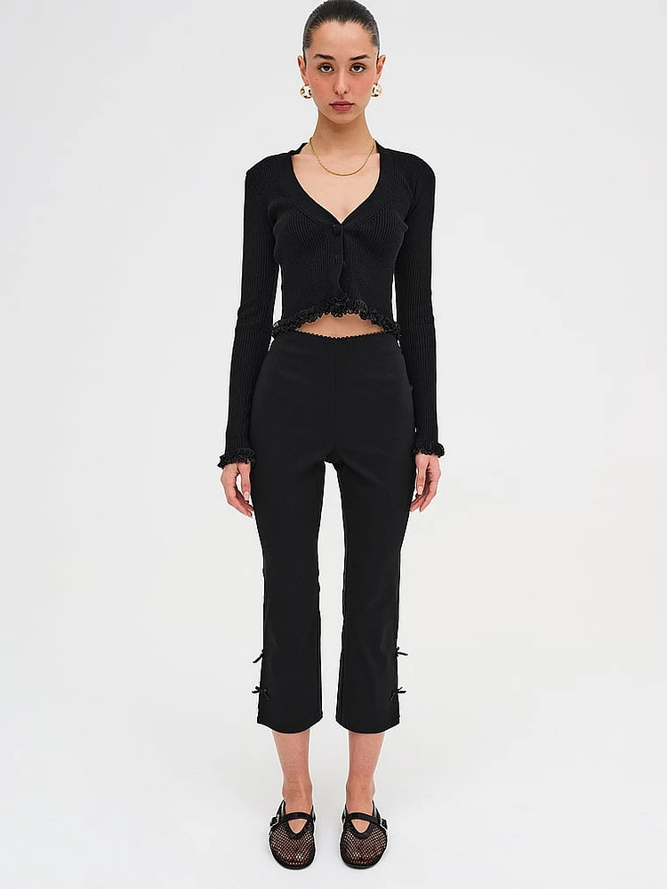 Soft Ribbed Cropped Cardigan