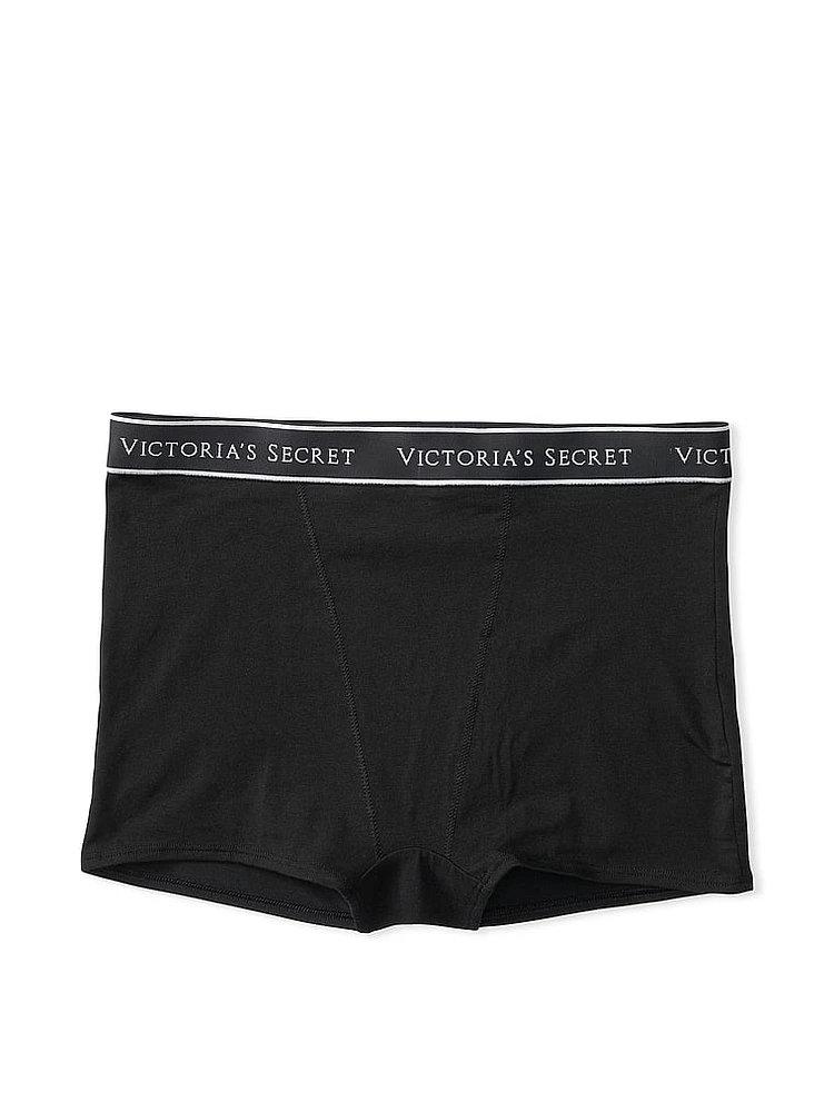 Logo Lace High-Waist Boyshort Panty