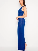 Mesh Twist Maxi Dress