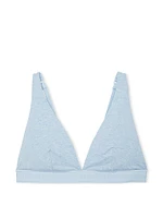 Cotton Logo Hardware Wireless Plunge Bralette