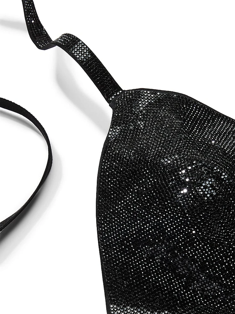 Shine Triangle Bralette & V-String Panty Set