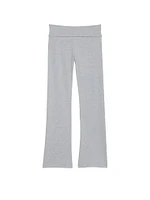 Cotton Foldover Flare Legging
