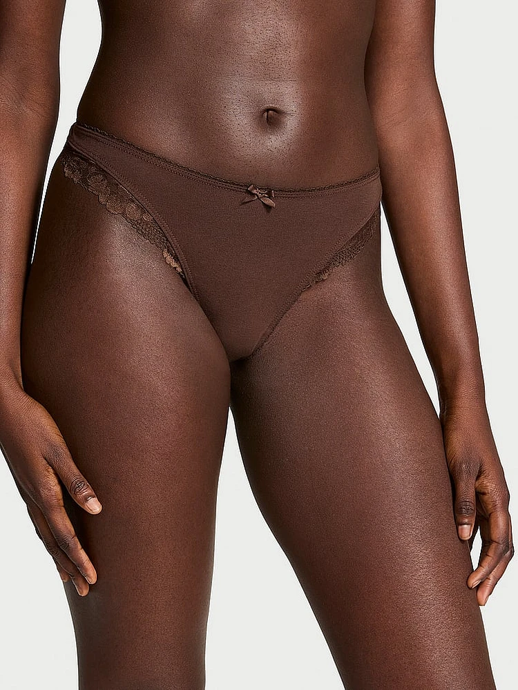 Ultra-Fine Modal High-Leg Scoop Thong Panty