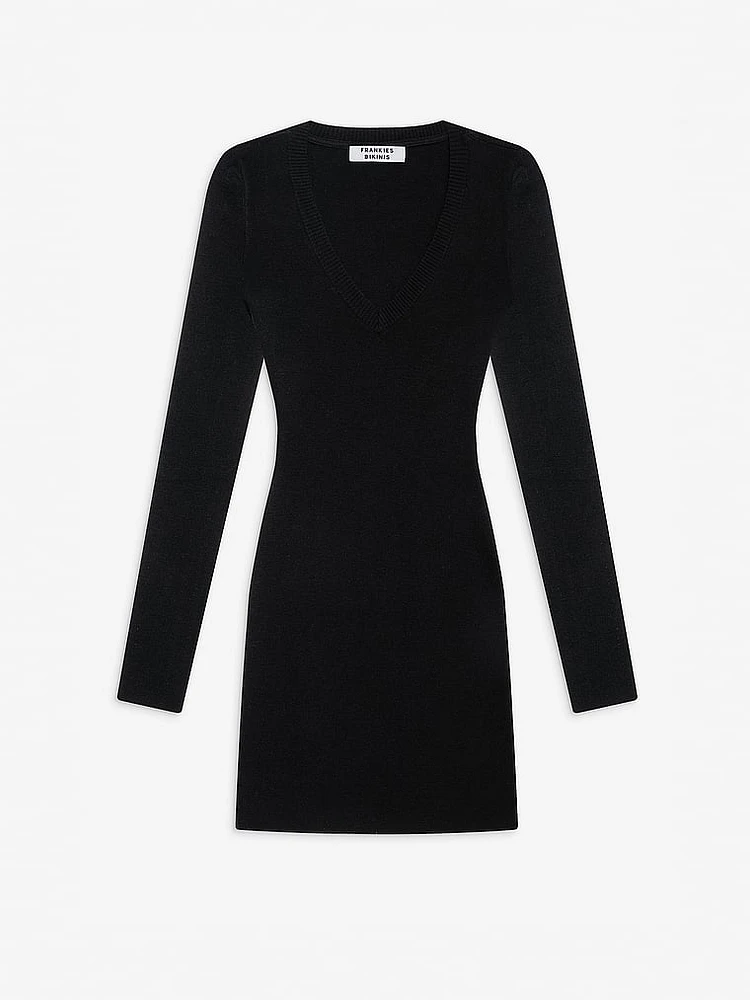 Sweetheart Ribbed Knit Mini Dress