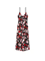 Atelier Victoria's Secret Noir Burnout Satin Plunge Gown