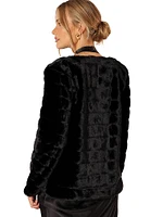 Aylin Channel Faux Fur Jacket