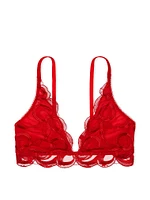 Tied-with-a-Bow Embroidery Triangle Bra