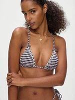 Lumia Seersucker Gingham Bikini Top
