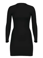 Luxe Ribbed Modal Long-Sleeve Mini Slip