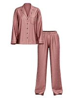 Glazed Satin Dew Drop Long Pajama Set