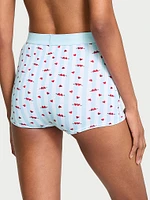Logo Cotton High-Waist Boyshort Panty