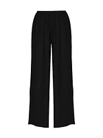 Beachwear Sheer Crinkle Wide-Leg Pants