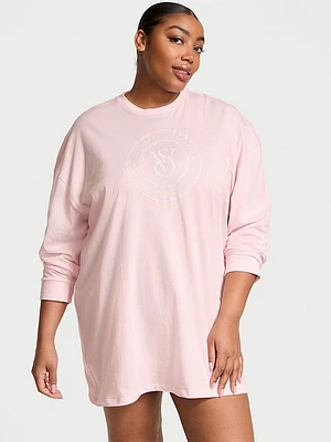 100% Cotton Long-Sleeve Pocket Sleep Tee