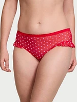 Tease Mesh Lace-Trim Cheeky Panty