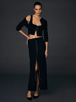 Atelier Victoria's Secret X Altuzarra Fine-Knit Hook & Eye Long Skirt