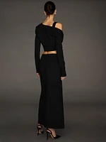 Atelier Victoria's Secret X Altuzarra Fine-Knit Hook & Eye Long Skirt