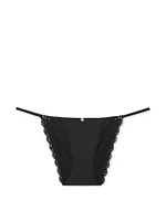 Lace-Trim Adjustable String Bikini Panty