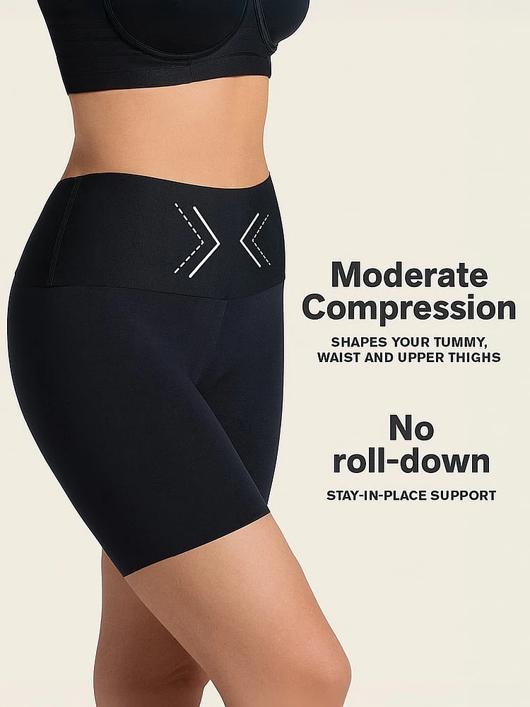 Moderate Compression Stay-in-Place Seamless Slip Shorts