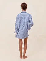 Cotton Stripe Shirting Boxer Pajama Set