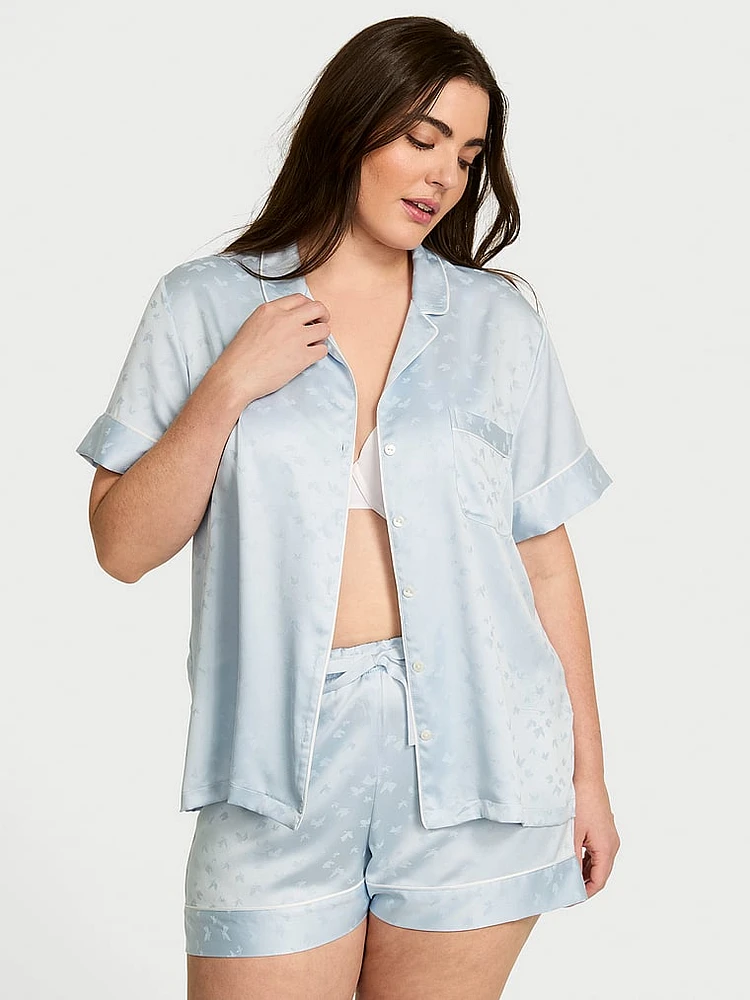 Glazed Satin Short Pajama Set