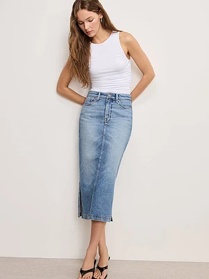 Denim Midi Skirt