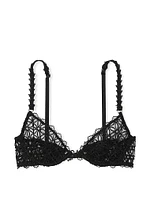 Ziggy Glam Floral Embroidery Unlined Demi Bra